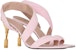 (W) Sandal Kulit Balmain Moneta 'Merah Jambu Baldu' YN1UH764LCMK4AO