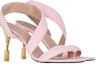Order (W) Sandal Kulit Balmain Moneta 'Merah Jambu Baldu' YN1UH764LCMK4AO