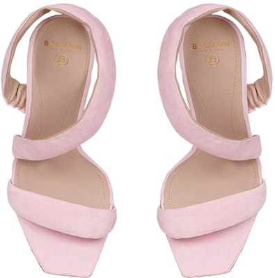 (Women) Balmain Moneta 'Pink Velvet Leather Sandals' YN1UH764LCMK4AO Lookbook (Women) Balmain Moneta 'Pink Velvet Leather Sandals' YN1UH764LCMK4AO