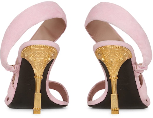 (Women) Balmain Moneta 'Pink Velvet Leather Sandals' YN1UH764LCMK4AO Purchase (Women) Balmain Moneta 'Pink Velvet Leather Sandals' YN1UH764LCMK4AO