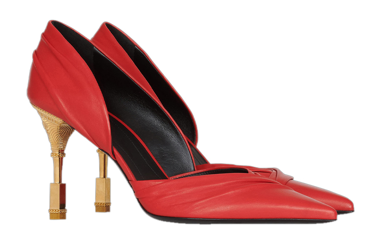 (W) Balmain Moneta 'Red Dangle Leather Heels' 圖 2