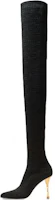 (Women) Balmain Moneta Pointed-Toe Stiletto High Boots 'Black' AN1TB809TPBK0PA (Women) Balmain Moneta Pointed-Toe Stiletto High Boots 'Black' AN1TB809TPBK0PA