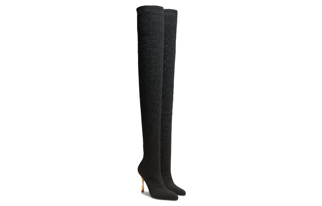 Order BALMAIN巴爾曼 Moneta 尖頭細高跟 高筒靴 女款 黑色