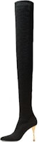 (Women) Balmain Moneta Pointed-Toe Stiletto High Boots 'Black' AN1TB809TPBK0PA (Women) Balmain Moneta Pointed-Toe Stiletto High Boots 'Black' AN1TB809TPBK0PA