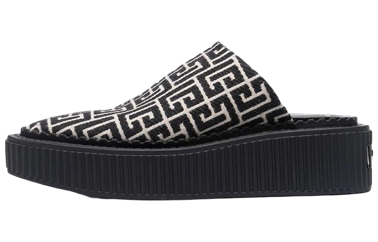 (Women) Balmain Mule 'Classic Logo Black' XN1UR711TJMAGFE