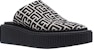 (W) Balmain Mule 'Logo Klasik Hitam' XN1UR711TJMAGFE