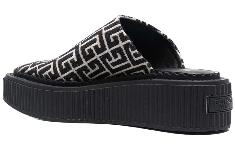 Lookbook (W) Balmain Mule 'Logo Klasik Hitam' XN1UR711TJMAGFE