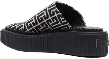 (W) Balmain Mule 'Logo Klasik Hitam' XN1UR711TJMAGFE Lookbook (W) Balmain Mule 'Logo Klasik Hitam' XN1UR711TJMAGFE
