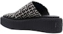 (W) Balmain Mule 'Logo Klasik Hitam' XN1UR711TJMAGFE