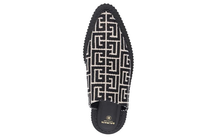 Shop (W) Balmain Mule 'Logo Klasik Hitam' XN1UR711TJMAGFE