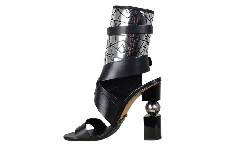 (W) Balmain Open-Toe Slide 'Black Silver' 圖 4