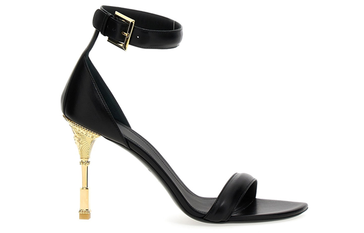 (W) Balmain Open-Toe Buckle 'Black Fashion Sandals' 圖 2