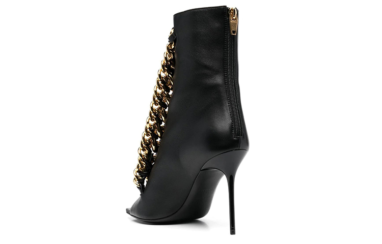 (W) Balmain Peep-Toe Ankle Boots with Chain Detail 'Black' 圖 3