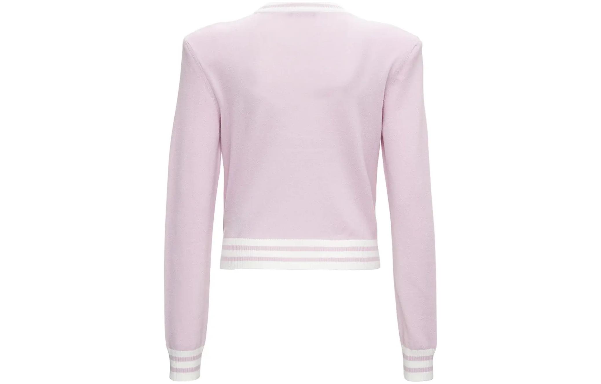 Lookbook (W) 巴爾曼粉色Logo提花針織毛衣 WF1KA000K225-OCD