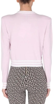 (W) 巴爾曼粉色Logo提花針織毛衣 WF1KA000K225-OCD Sizing (W) 巴爾曼粉色Logo提花針織毛衣 WF1KA000K225-OCD