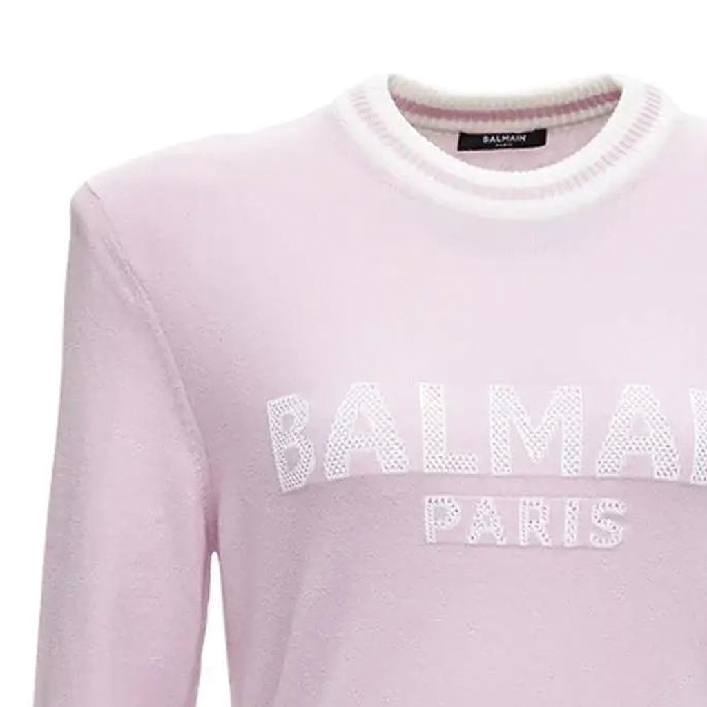 Cheap (W) 巴爾曼粉色Logo提花針織毛衣 WF1KA000K225-OCD