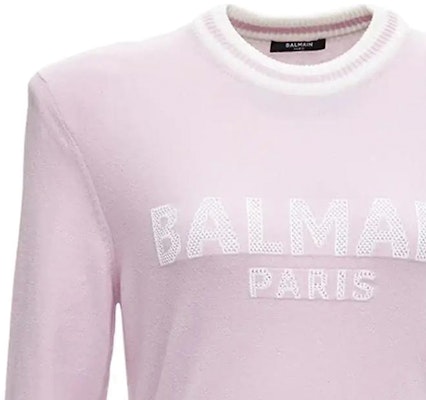 (W) 巴爾曼粉色Logo提花針織毛衣 WF1KA000K225-OCD Cheap (W) 巴爾曼粉色Logo提花針織毛衣 WF1KA000K225-OCD