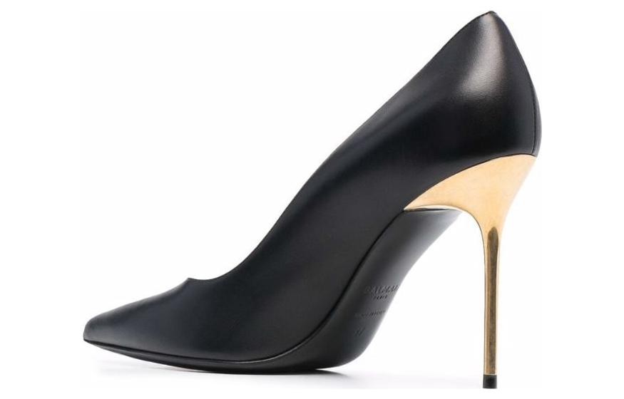 (W) Balmain Pointed-Toe Stiletto High Heels 'Elegant Black Leather' 圖 3