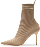(Women) Balmain Pointed-Toe Stiletto Mules 'Beige Fashion' AN1TA641TSKT0AV (Women) Balmain Pointed-Toe Stiletto Mules 'Beige Fashion' AN1TA641TSKT0AV