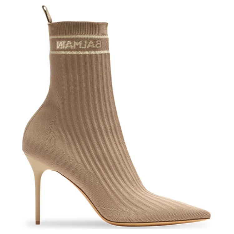 Order (W) Balmain Mules de Tacón de Aguja Punta Afilada 'Beige Moda' AN1TA641TSKT0AV