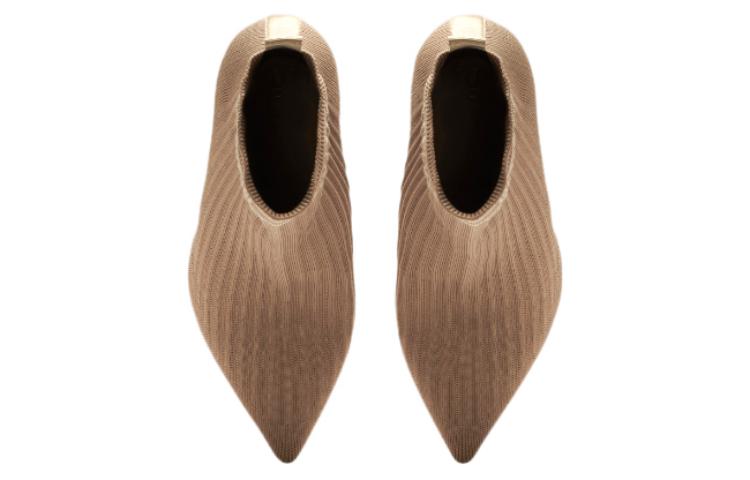 Shop (W) Balmain Mules de Tacón de Aguja Punta Afilada 'Beige Moda' AN1TA641TSKT0AV