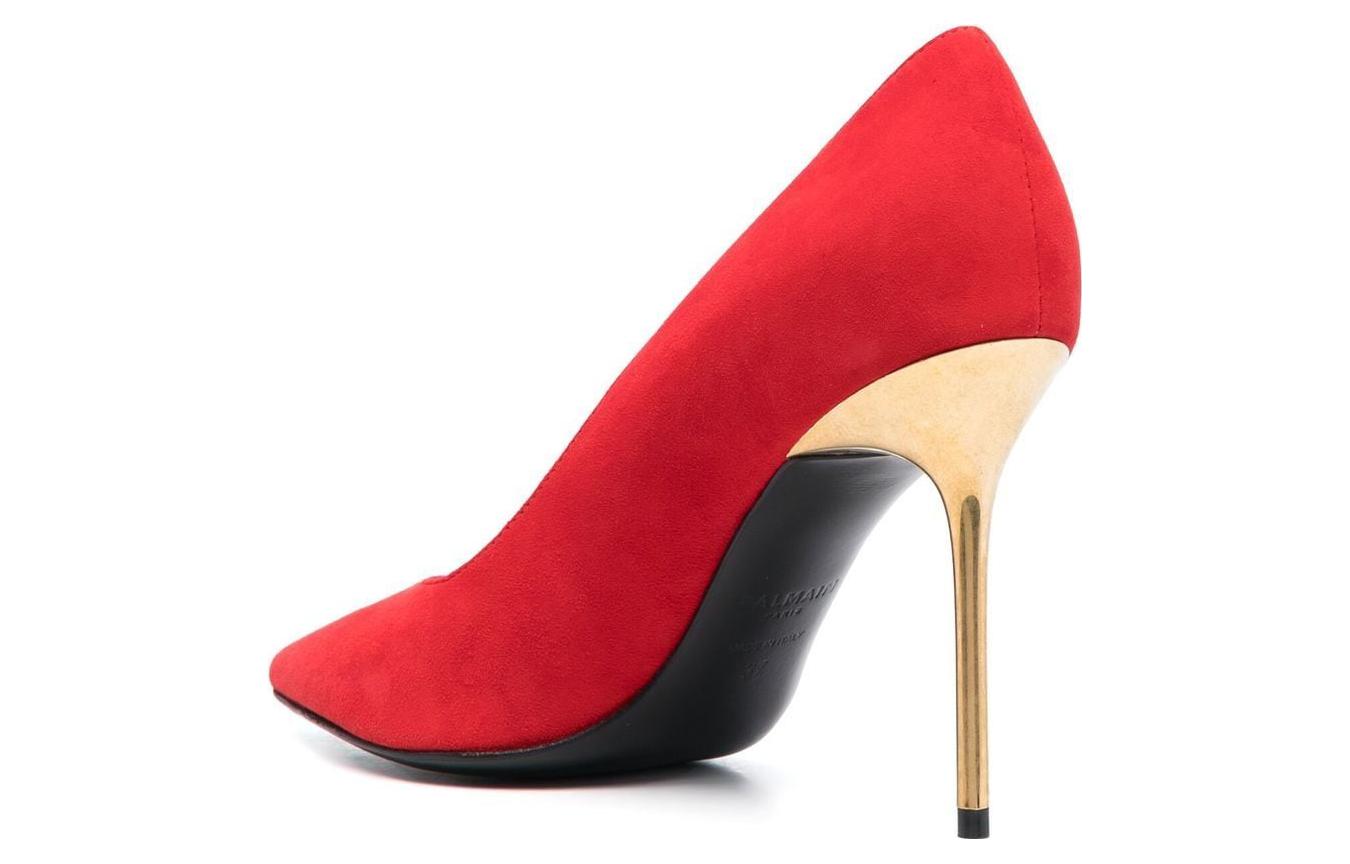 Lookbook (Women) Balmain Pointed Toe Slip-On Stiletto 'Red Calfskin' AN1UA517LCMK3BZ