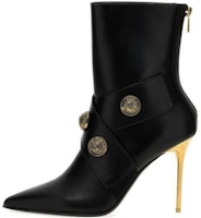 (Women) Balmain Pointed Toe Slip-On Booties 'Black Leather' BN1TE908LVIT0PA (Women) Balmain Pointed Toe Slip-On Booties 'Black Leather' BN1TE908LVIT0PA