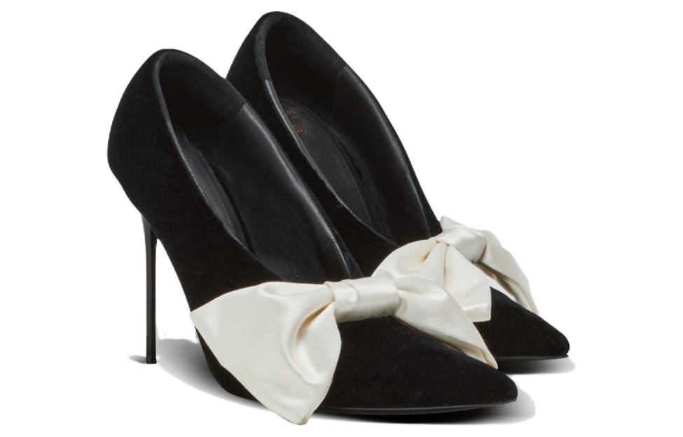 Order (W) Balmain Tacón Calcetín Punta Fina 'Terciopelo Negro' BN0UA940TLSAGFE