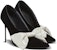 (W) Balmain Stiletto Kasut Kain 'Baldu Hitam' Hujung Runcing BN0UA940TLSAGFE