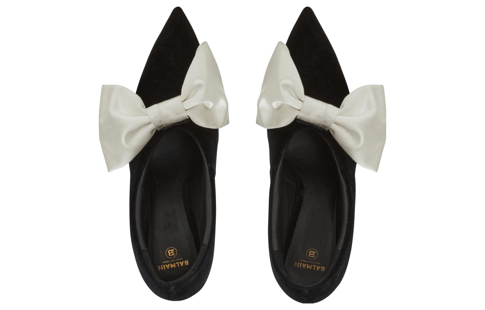 Lookbook (W) Balmain Tacón Calcetín Punta Fina 'Terciopelo Negro' BN0UA940TLSAGFE