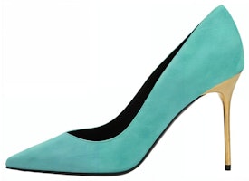 (Women) Balmain Pointed Toe Sock Stiletto 'Green Velvet' AN1UA517LCMK7CD (Women) Balmain Pointed Toe Sock Stiletto 'Green Velvet' AN1UA517LCMK7CD