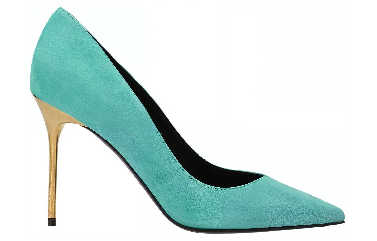 Order (W) Balmain Zapato Calcetín Tacón de Aguja 'Terciopelo Verde' AN1UA517LCMK7CD