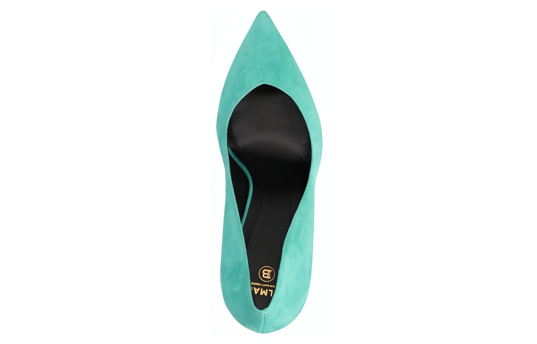 Lookbook (W) Balmain Zapato Calcetín Tacón de Aguja 'Terciopelo Verde' AN1UA517LCMK7CD
