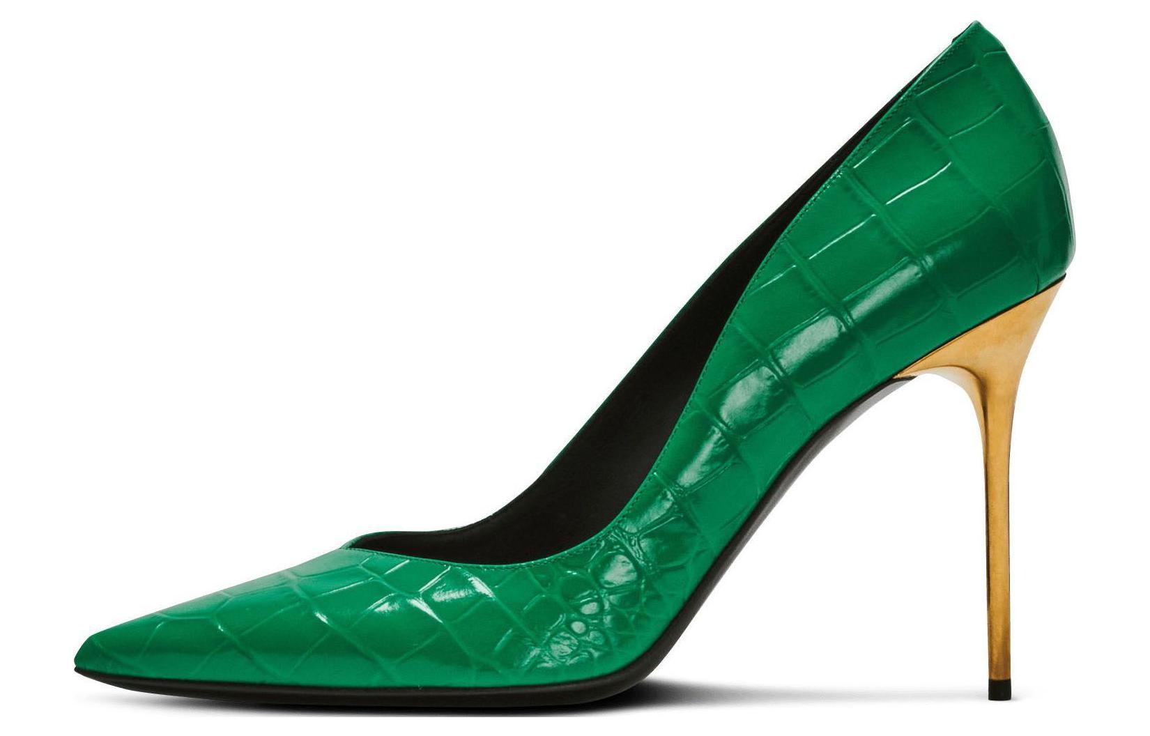 (Women) Balmain Pointed Toe Stiletto 'Green Comfort' BN0UA517LCWY7DC