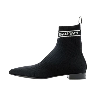 (W) Balmain Polyester Short Boots 'Black'
