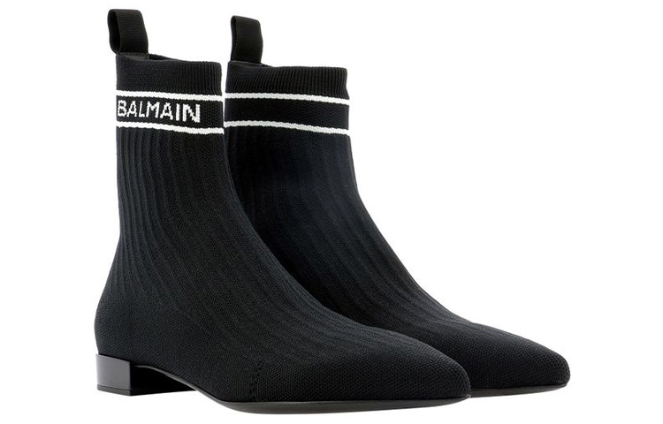 (W) Balmain Polyester Short Boots 'Black' 圖 3