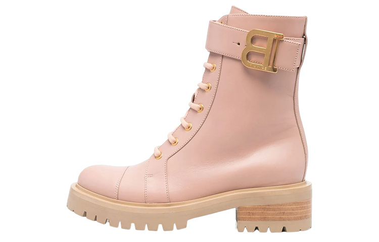 (W) Balmain Ranger Boots 'Pink Fashion Lace-Up'