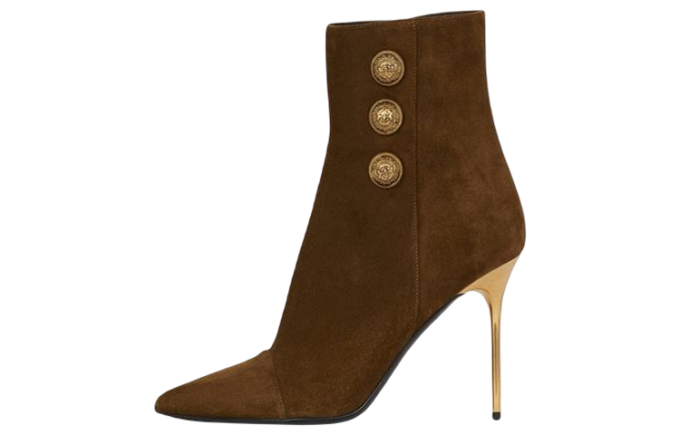 Buy (Women) Balmain Roni 'Khaki Suede' WN0TA522LCTA7AQ