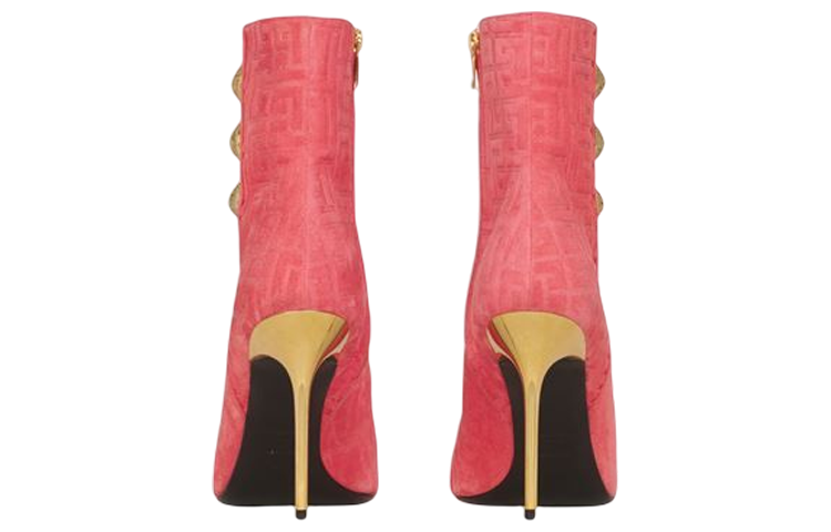 (W) Balmain Roni Boot 'Light Red Embossed Velvet' 圖 4