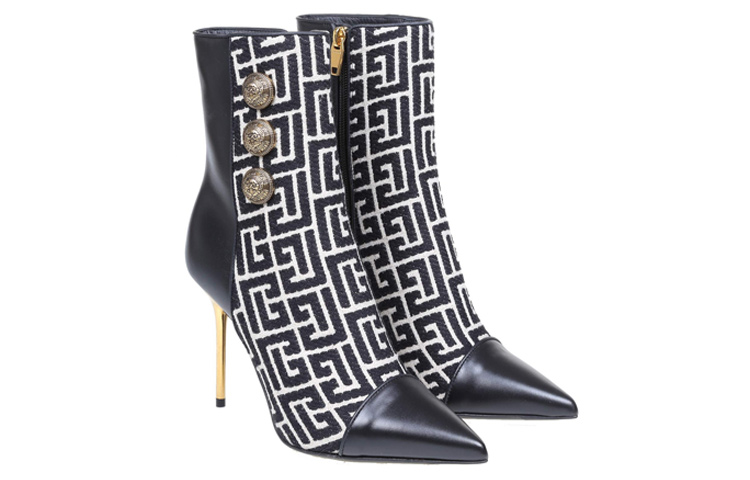 Order (W) バルマン ローニ レザーアンクルブーツ (黒) YN1TA522TJMPGFE