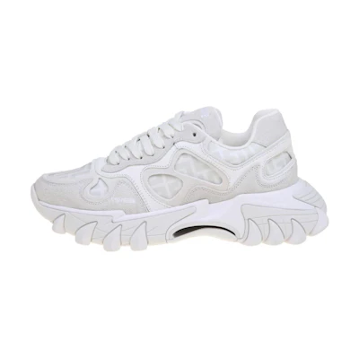 (W) Balmain Round Toe Lace-Up Low Top 'Beige'