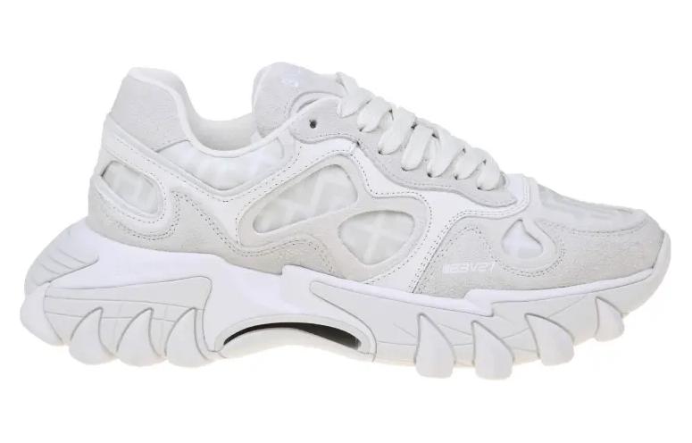 (W) Balmain Round Toe Lace-Up Low Top 'Beige' 圖 2