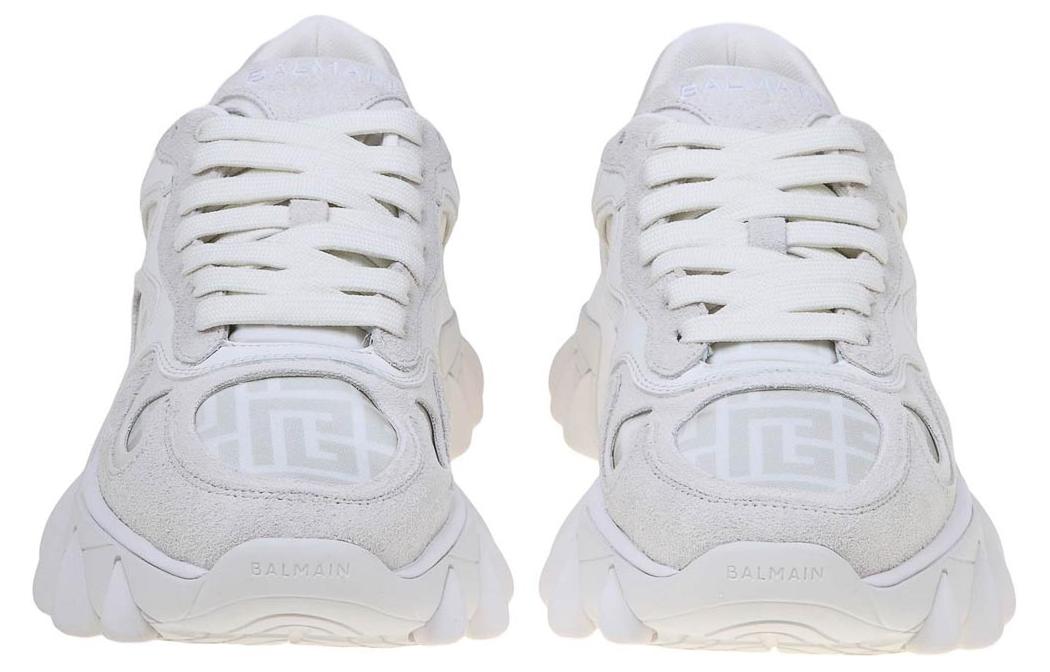 (W) Balmain Round Toe Lace-Up Low Top 'Beige' 圖 3