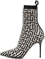 (Women) Balmain Short Boots 'Black White Fashion Comfort' BN1TA680TMGKGFE (Women) Balmain Short Boots 'Black White Fashion Comfort' BN1TA680TMGKGFE