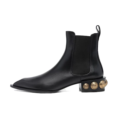 (W) Balmain Short Boots 'Fashion Casual Black'