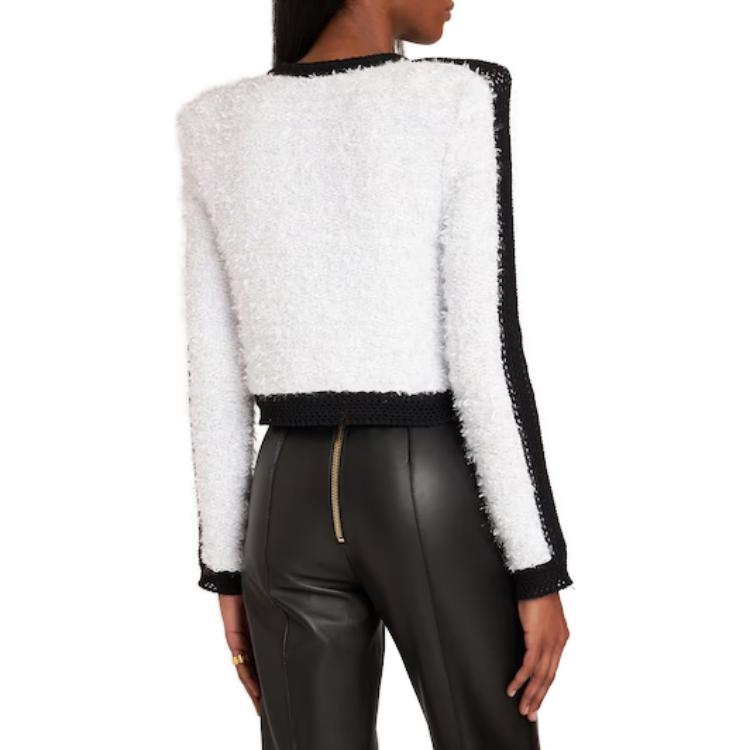 Purchase (W) Balmain 女士白色單排扣長袖外套 BF1SK248KE87GAB