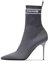 (Women) Balmain Skye High-Heel Knit Ankle Boots 'Fashion Grey' YN0TA641TSKT9AH (Women) Balmain Skye High-Heel Knit Ankle Boots 'Fashion Grey' YN0TA641TSKT9AH