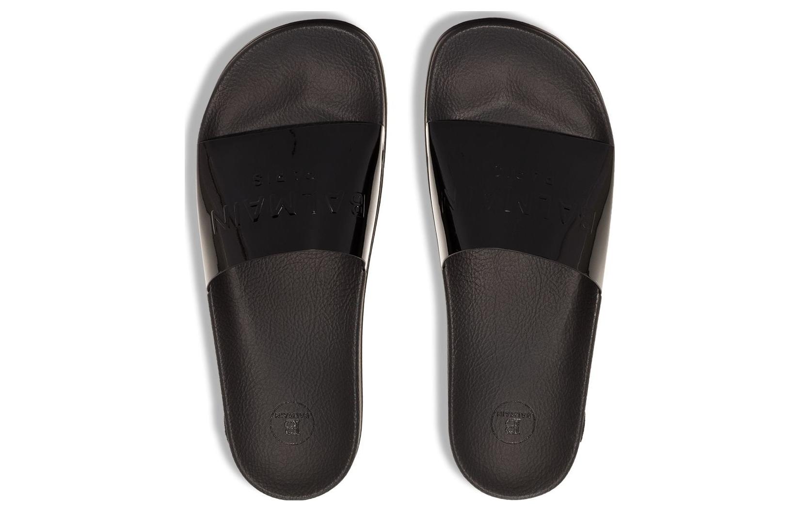 (W) Balmain Slide 'Black Patent Leather' 圖 3
