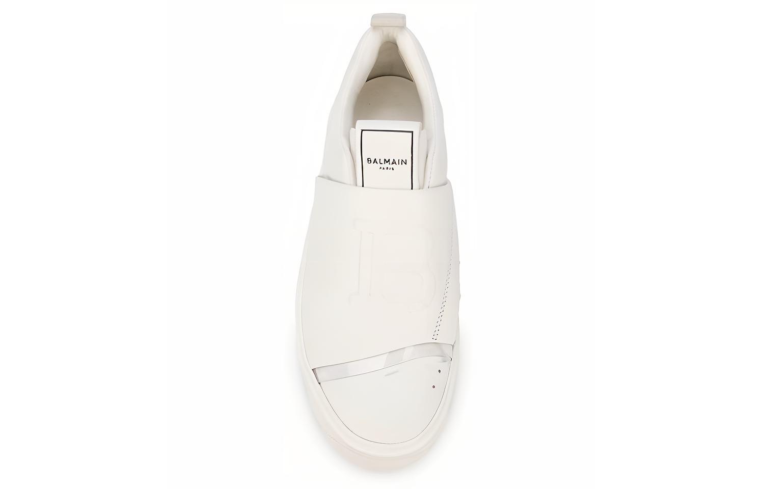 Lookbook (W) Balmain Kasut Slip-On 'Fesyen Putih Ringkas' VN1C586LAEC0FA