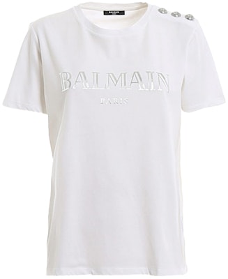(W) BALMAIN SS21 圓領印花Logo短袖T恤 米色。 TF11350-I366GAC Order (W) BALMAIN SS21 圓領印花Logo短袖T恤 米色。 TF11350-I366GAC